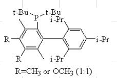 2-Di-t-butylphosphino-4-methoxy-3,5,6-trimethyl-2',4',6'-tri-i-propylbiphenyl, [~1:1 mixture with re