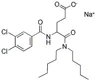 (+/-)-4-([3,4-DICHLOROBENZOYL]AMINO)-5-(DIPENTYLAMINO)-5-OXOPENTANOIC ACID SODIUM