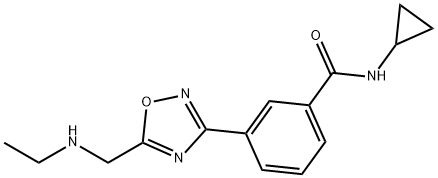 N-cyclopropyl-3-{5-[(ethylamino)methyl]-1,2,4-oxadiazol-3-yl}benzamide