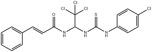 3--Phenyl-N-(2,2,2-trichloro-1-((((4-chlorophenyl)amino)carbonothioyl)amino)ethyl)acrylamide