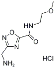 3-(aminomethyl)-N-(2-methoxyethyl)-1,2,4-oxadiazole-5-carboxamide hydrochloride