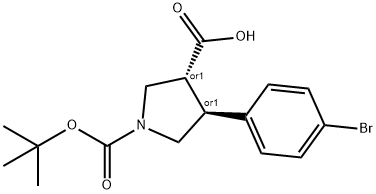 BOC-(TRANS)-4-(4-BROMO-PHENYL)-PYRROLIDINE-3-CARBOXYLIC ACID