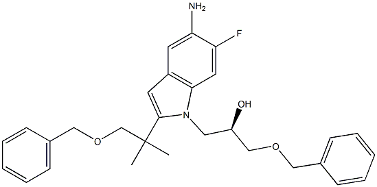 1H-Indole-1-ethanol, 5-aMino-2-[1,1-diMethyl-2-(phenylMethoxy)ethyl]-6-fluoro-α-[(phenylMethoxy)Methyl]-, (αR)-
