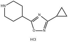 4-(3-Cyclopropyl-1,2,4-oxadiazol-5-yl)piperidine hydrochloride