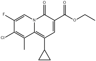 4H-Quinolizine-3-carboxylic acid, 8-chloro-1-cyclopropyl-7-fluoro-9-Methyl-4-oxo-, 
ethyl ester