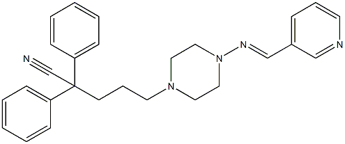 α,α-Diphenyl-4-[(3-pyridinylmethylene)amino]-1-piperazinepentanenitrile