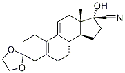 Cyclic-3-(1,2-ethanediylacetal)-17beta-cyano-17alpha-hydroxy-estra-5(10),9(11)-dien-3-one
