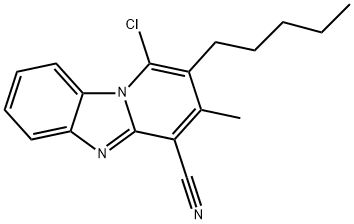 1-CHLORO-3-METHYL-2-PENTYL-BENZO(4,5)IMIDAZO(1,2-A)PYRIDINE-4-CARBONITRILE