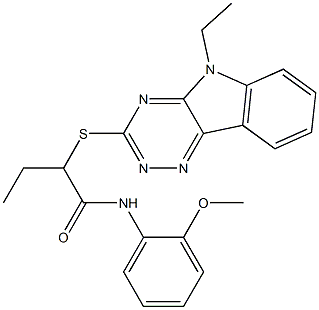 2-(5-ethyl-5H-[1,2,4]triazino[5,6-b]indol-3-ylthio)-N-(2-methoxyphenyl)butanamide