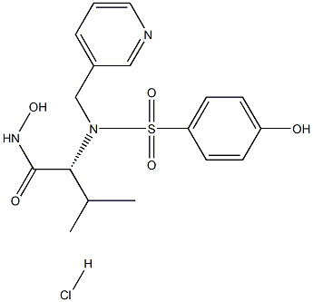 butanamide,N-hydroxy-2-[[(4-hydroxyphenyl)sulfonyl](3-pyridinylmethyl)amino]-3-methyl,hydrochloride,(2R)-