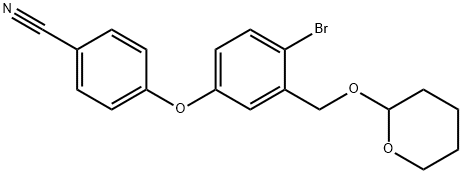4-(4-bromo-3-(((tetrahydro-2H-pyran-2-yl)oxy)methyl)phenoxy)benzonitrile