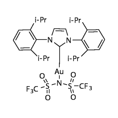 [1,3-Bis[2,6-bis(1-methylethyl)phenyl]-1,3-dihydro-2H-imidazol-2-ylidene][1,1,1-trifluoro-N-[(trifluoromethyl)sulfonyl]methanesulfonamidato-κN]gold