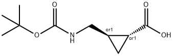 trans-cyclopropanecarboxylic acid, 2-[[[(1,1-dimethylethoxy)carbonyl]amino]methyl]-