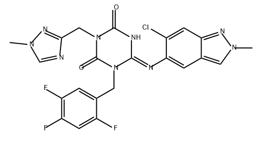 1,3,5-Triazine-2,4(1H,3H)-dione, 6-[(6-chloro-2-methyl-2H-indazol-5-yl)imino]dihydro-3-[(1-methyl-1H